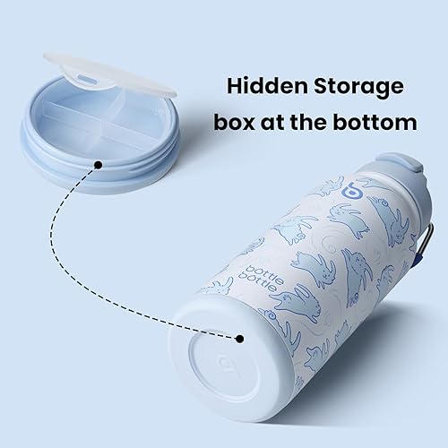 Miniatura 2 de BOTTLE BOTTLE 32oz Insulated Water Bottle Stainless Steel Sport Water Bottle with Straw Dual-use Lid Design for Gym with Pill Box