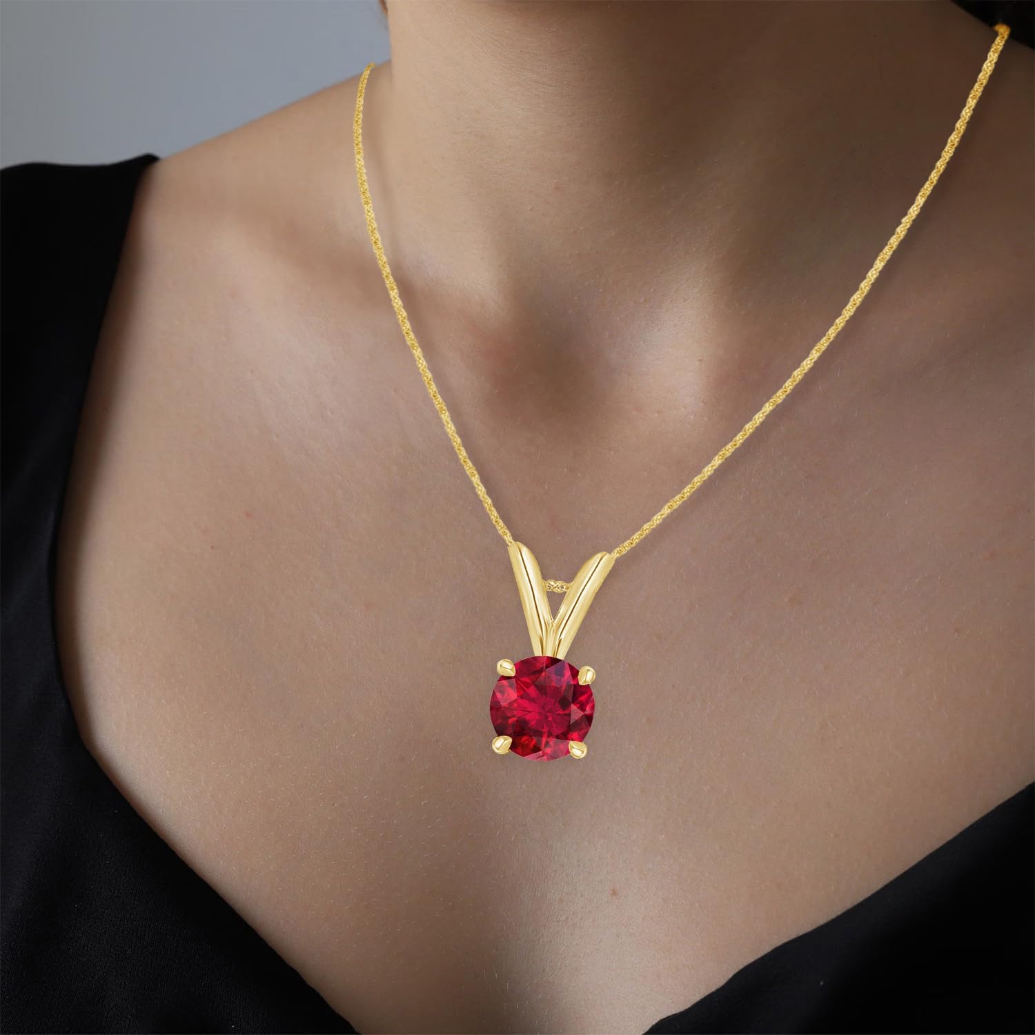 Houston Diamond District 0.5 to 5 Carat Round Natural Real Tanzanite/Sapphire/Ruby/Emerald/Black/Brown/Blue Diamond Pendant Necklace AAA Quality