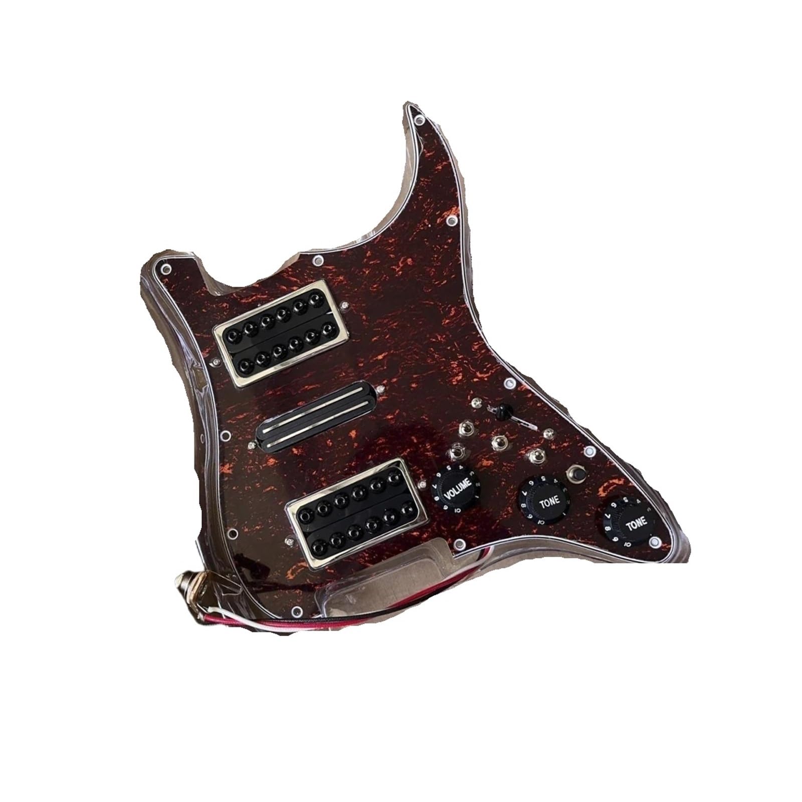 Pastilla Golpeador Mini Humbucker cargado Scratch Guard HSH juego de golpeador de guitarra precableado para reemplazo de piezas de guitarra