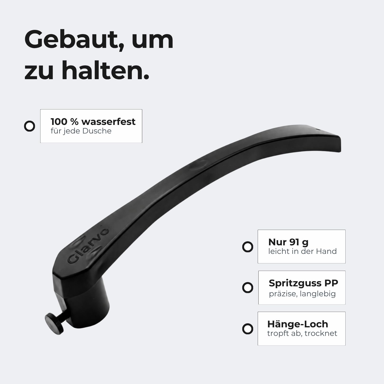 Rückenrasierer Herren – Rasierer-Verlängerung 30 cm für gängige Nassrasierer | Ergonomischer Griff zum Rücken selbst rasieren | Designed in Germany