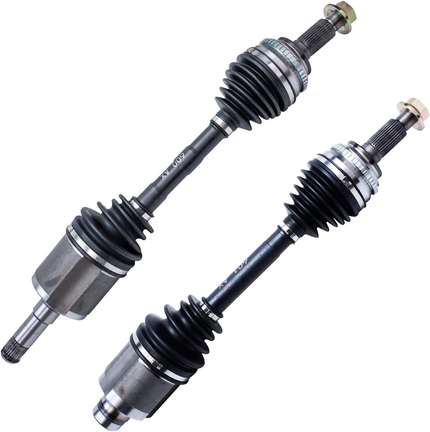 Detroit Axle - Front 2pc CV Axles for 07-14 Ford Edge, 07-15 Lincoln MKX, 2 Complete CV Axle Shafts Assembly 2007 2008 2009 2010 2011 2012 2013 2014 Replacement