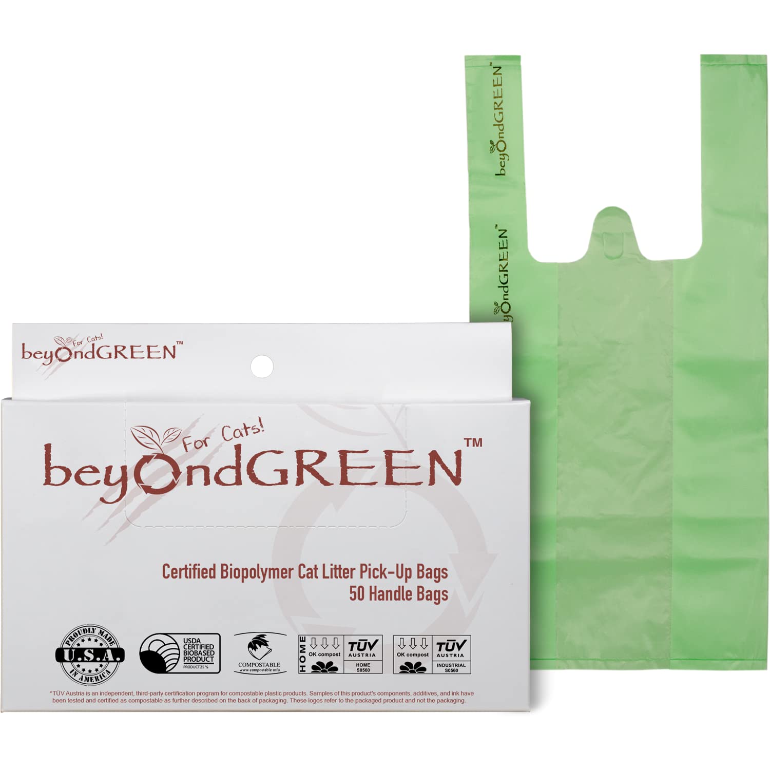 Buy beyondGREEN Based Cat Litter Poop Waste PickUp Bags with Handles