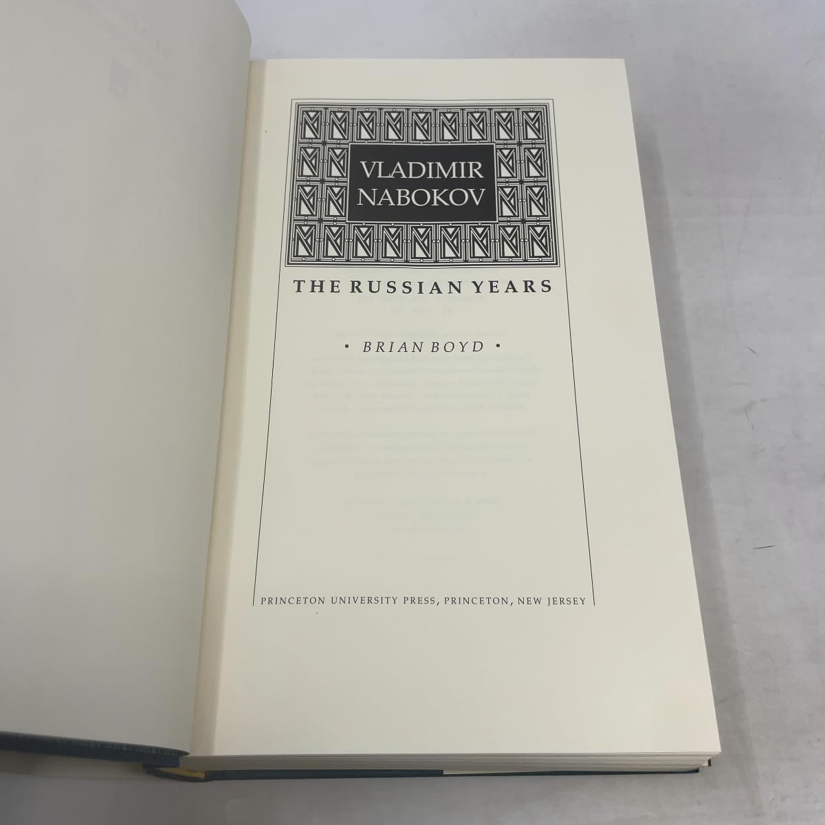 Vladimir Nabokov: The Russian Years