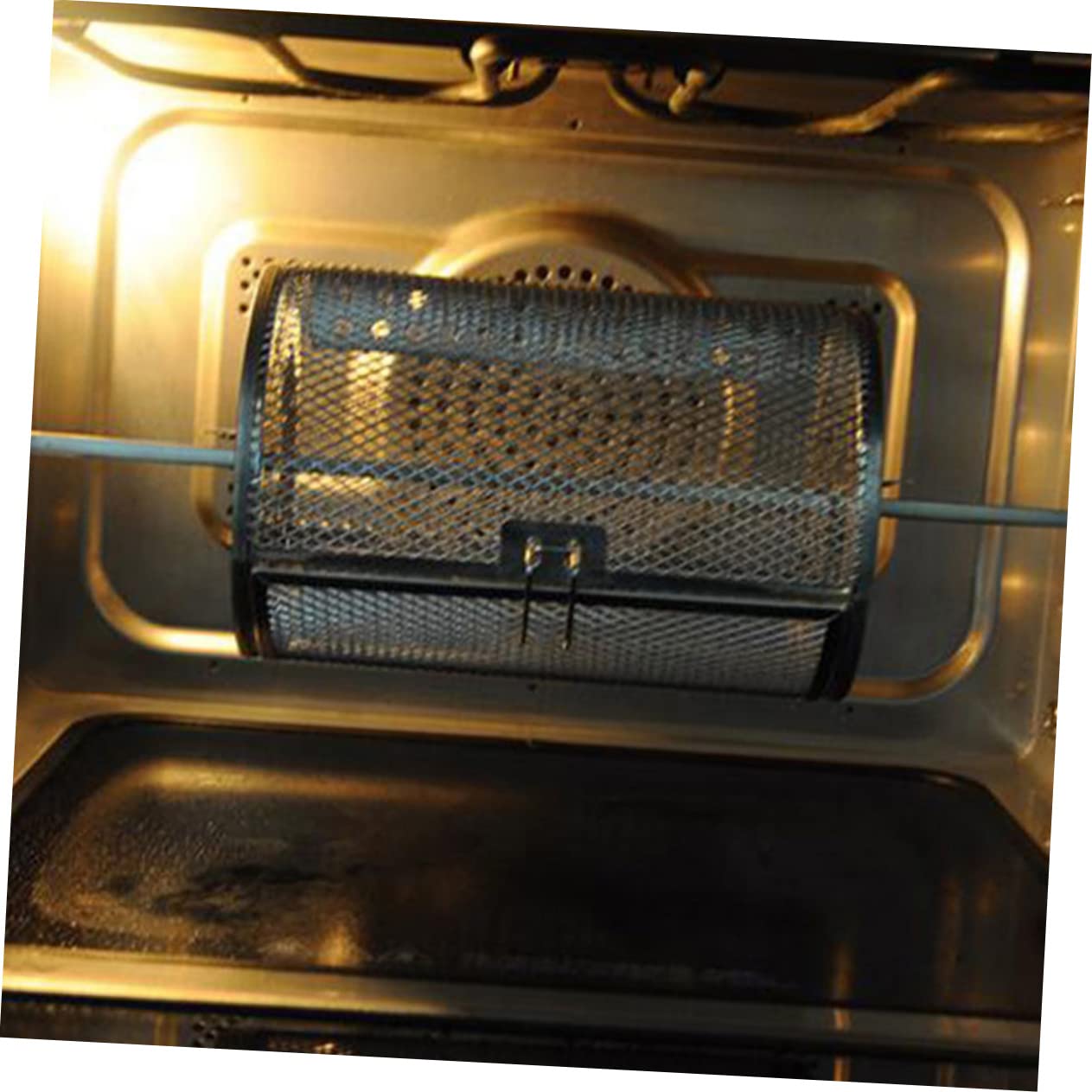 Toddmomy Oven Basket Electric Oven Baking Cage Rotisserie Roaster Grilling Cage Mesh Grill Utensil Set Stainless Steel