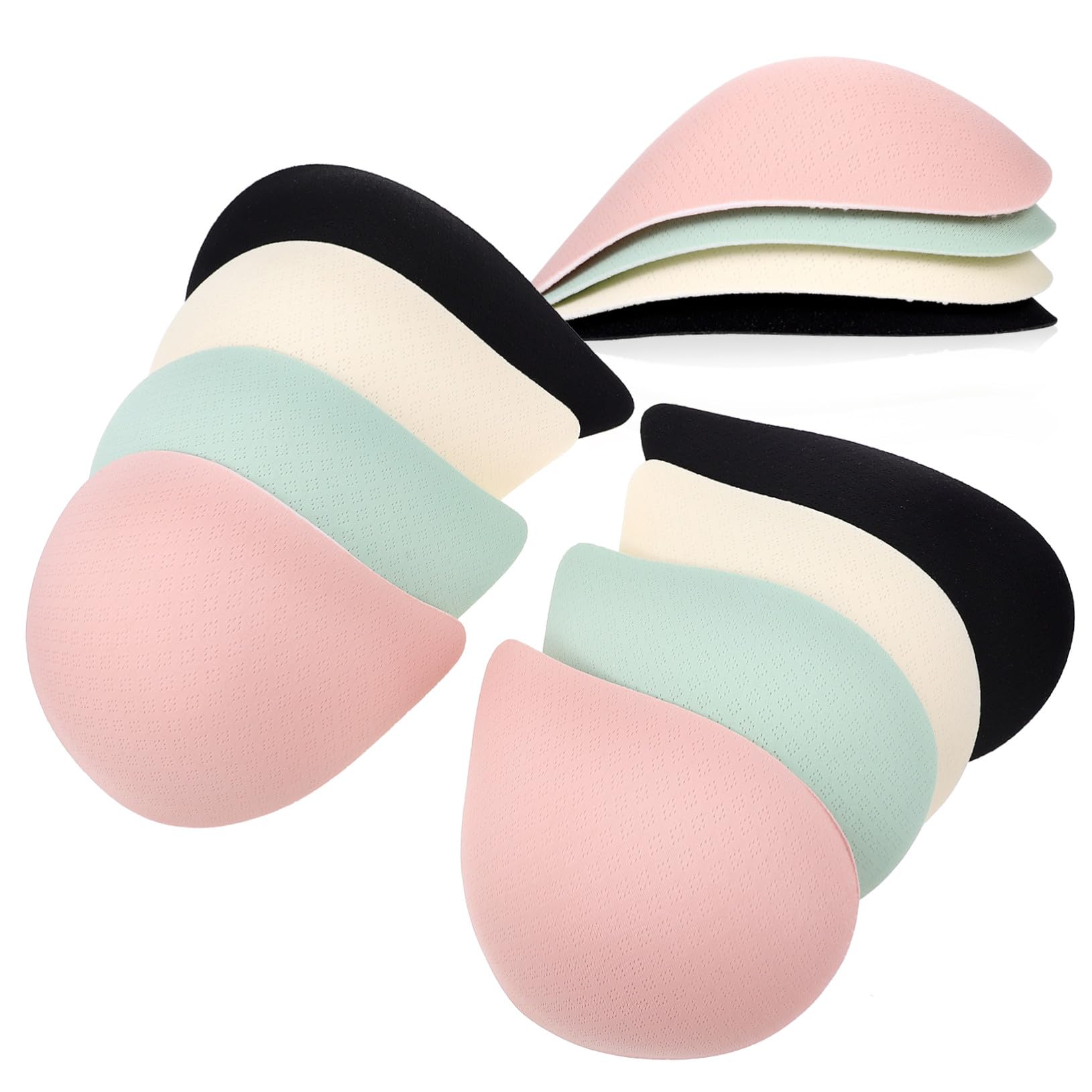 FOMIYES 12 pares Almohadillas Sujetador Flexibles y Transpirables Rellenos Desmontables para Mujer Compatible con Tops sin Tirantes Bikinis y Sujetadores Deportivos Material y Elástico