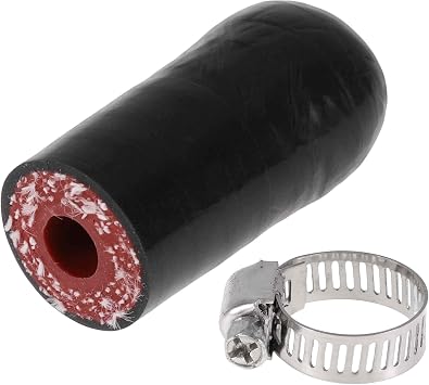 ACROPIX 15/64" 6mm ID Silicone Rubber Hose End Cap 4-ply Polyester for Coolant Turbo Bypass Valve Vacuum 30mm Black Outside and Red Inside