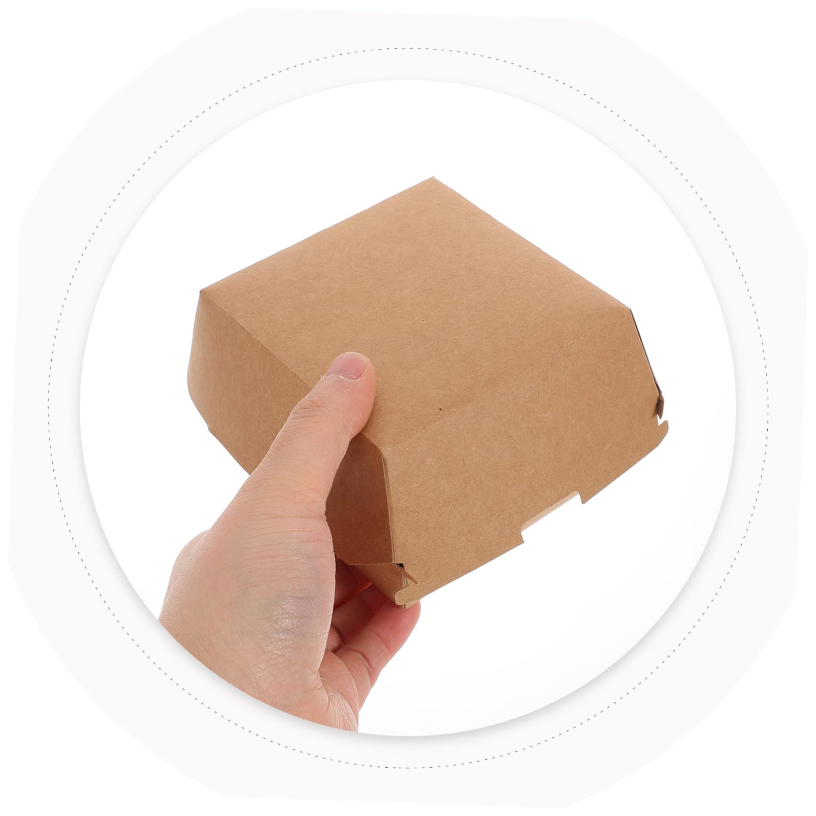 Cabilock Hamburgerboxen Kleine Mitnahmeboxen aus Kraftpapier 30 Stück Lebensmittelecht und Tragbar für Picknick und Takeaway