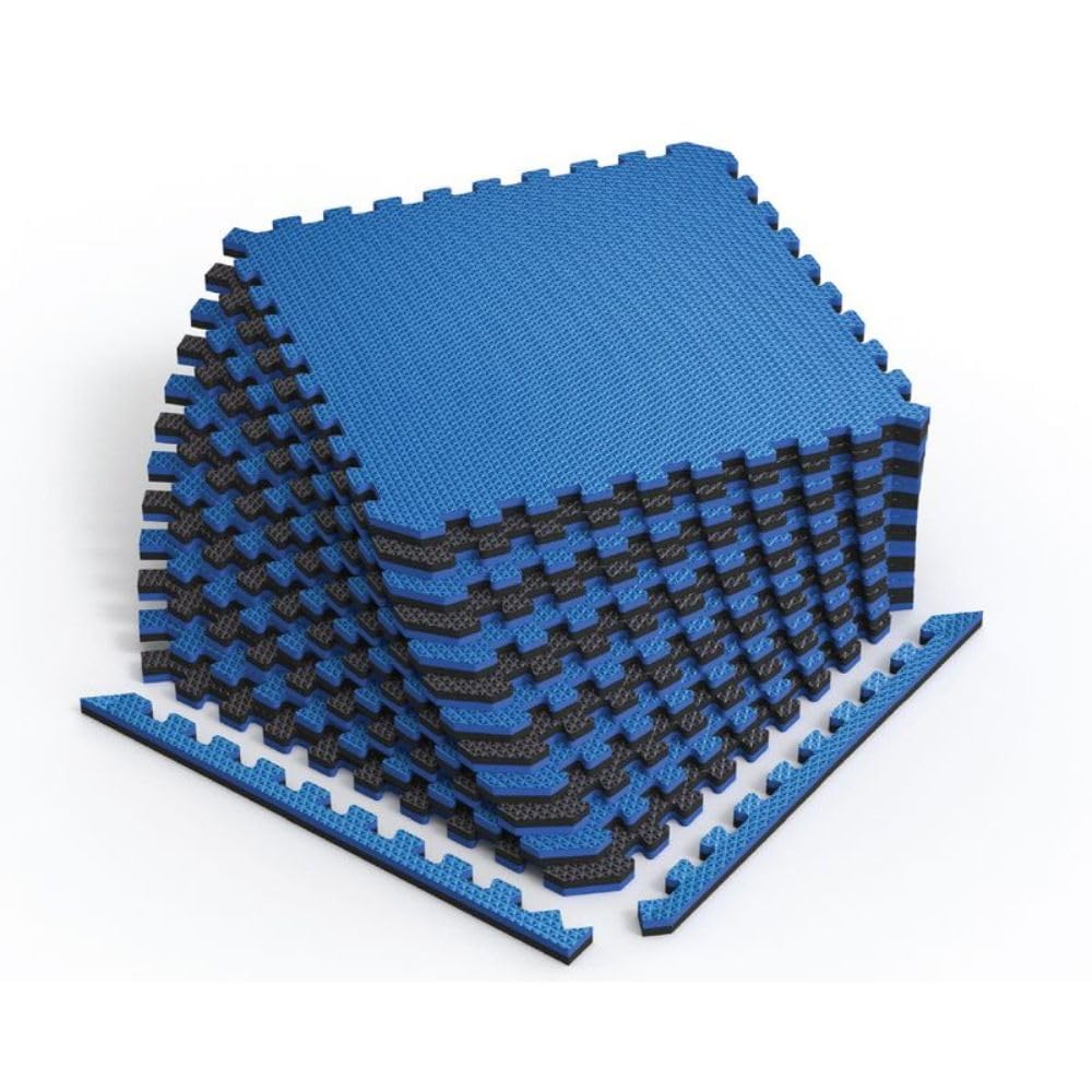 Norsk Reversible Gym Exercise Mats 3 4 Thick EVA Interlocking Foam Tiles Perfect Gym Flooring for Home Gym