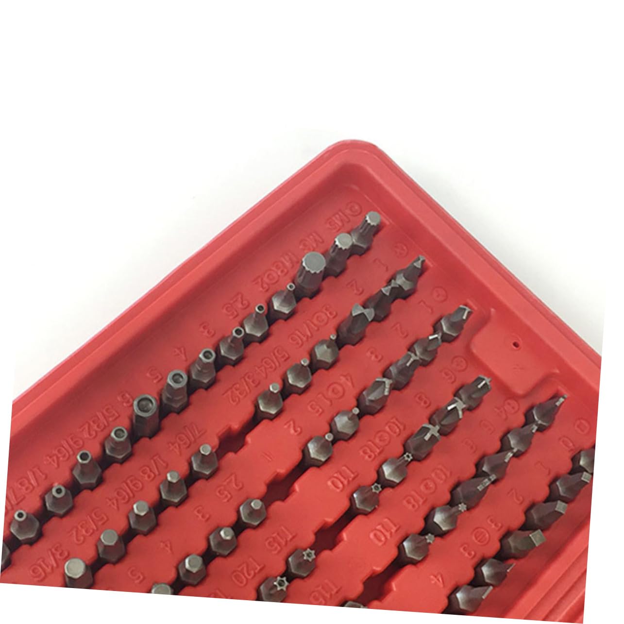 UPKOCH Ensemble D'embouts de Tournevis 98 Pièces en Acier avec Boîte de Rangement Rouge, Multi-spécifications, Facile à Utiliser pour Réparation et Bricolage