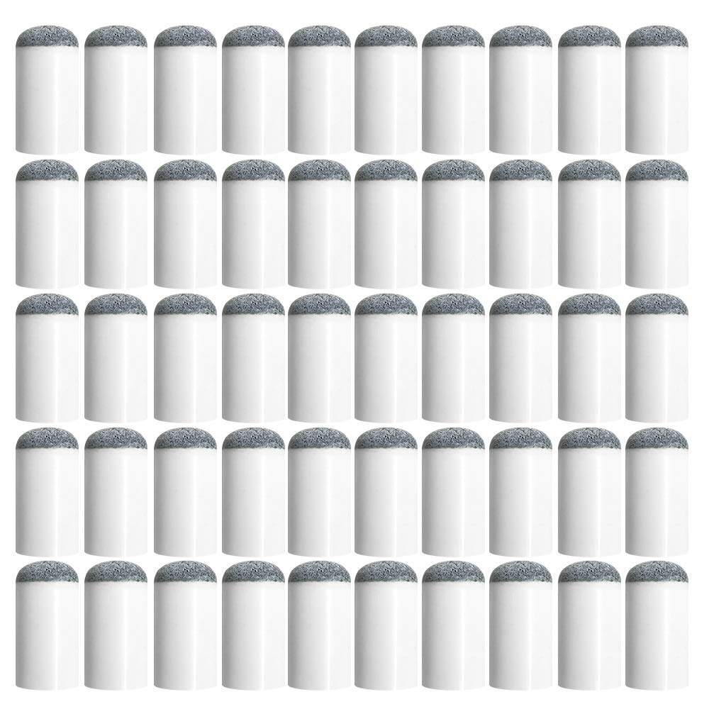 YuCool 50 Puntas de Repuesto para Taco de Billar, Puntas de Taco de Billar, Puntas de Palo de Piscina, Puntas de Empuje de 13 mm