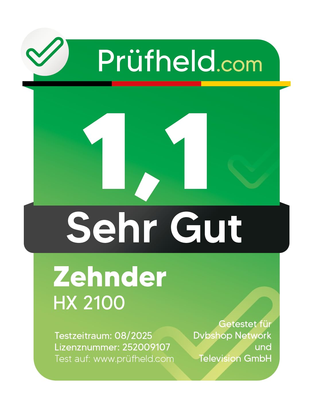 Zehnder HX 2100 Full HD Kabel Receiver DVB-C mit PVR Aufnahmefunktion SCART USB
