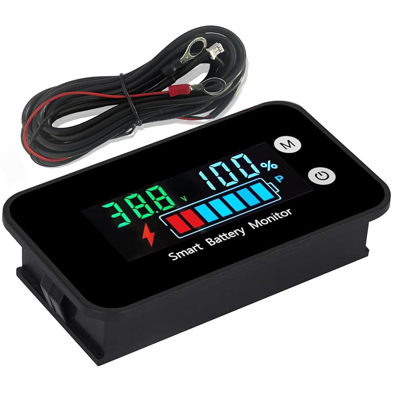 Monitor Inteligente de Bateria SUPNOVA 7–100 V com Alarme Sonoro, Temperatura e Display Multicolorido