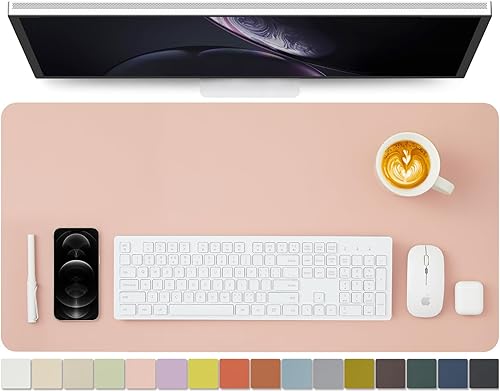 Tapete de escritorio de cuero, tapete de escritorio antideslizante de poliuretano para oficina y hogar, organización y accesorios de escritorio,