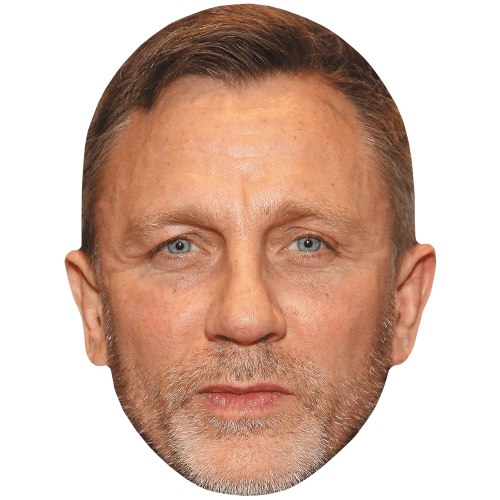 Daniel Craig (Beard) Celebrity Mask, Flat Card Face, Fancy Dress Mask