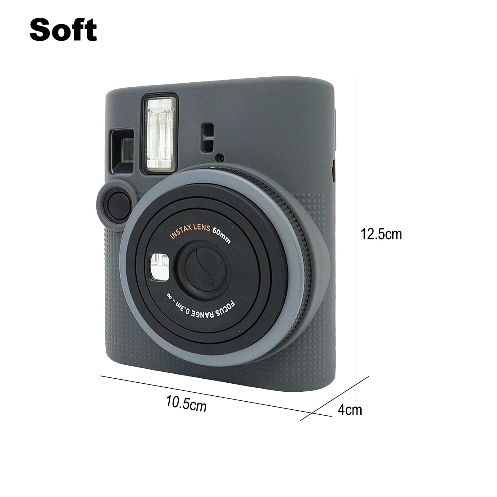 VOVMOEYA Custodia in silicone per Fujifilm Instax Mini 41, resistente all'usura, custodia protettiva morbida per fotocamera con tracolla per fotocamera