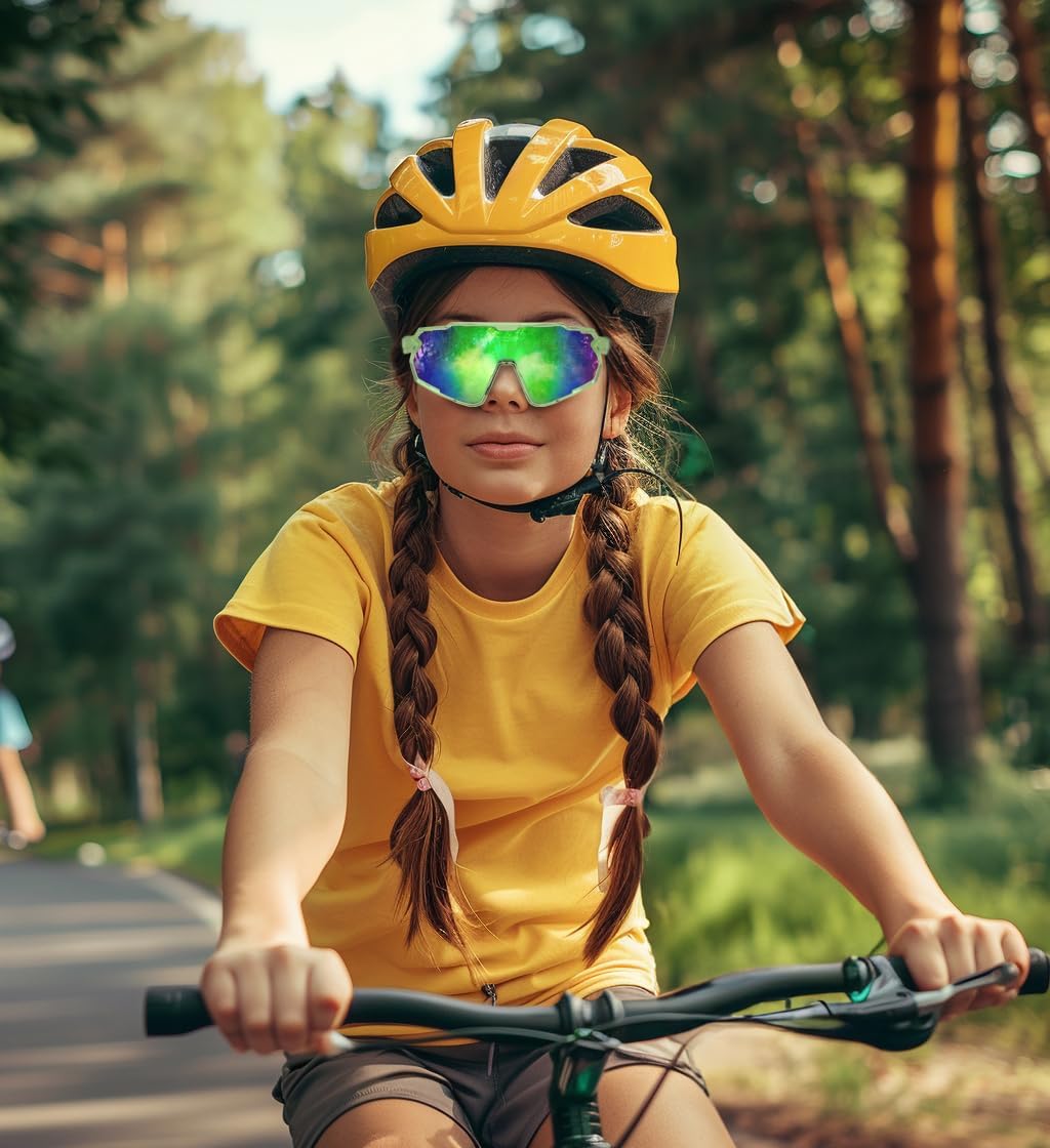 FEISEDY Kids Teens Baseball Polarized Sunglasses Lightweight Frame UV400 Sports Cycling Shades for Boys Girls B0190 - Image 2