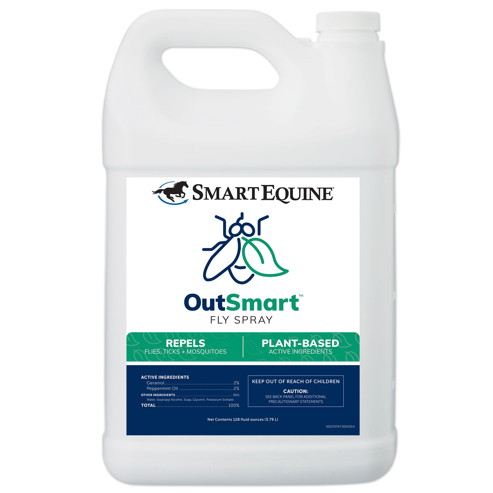 OutSmart® Fly Spray | Plant-Based Mosquito, Tick, and Fly Spray Repellent for Horses and Riders | Fresh Scent | 1 Gallon