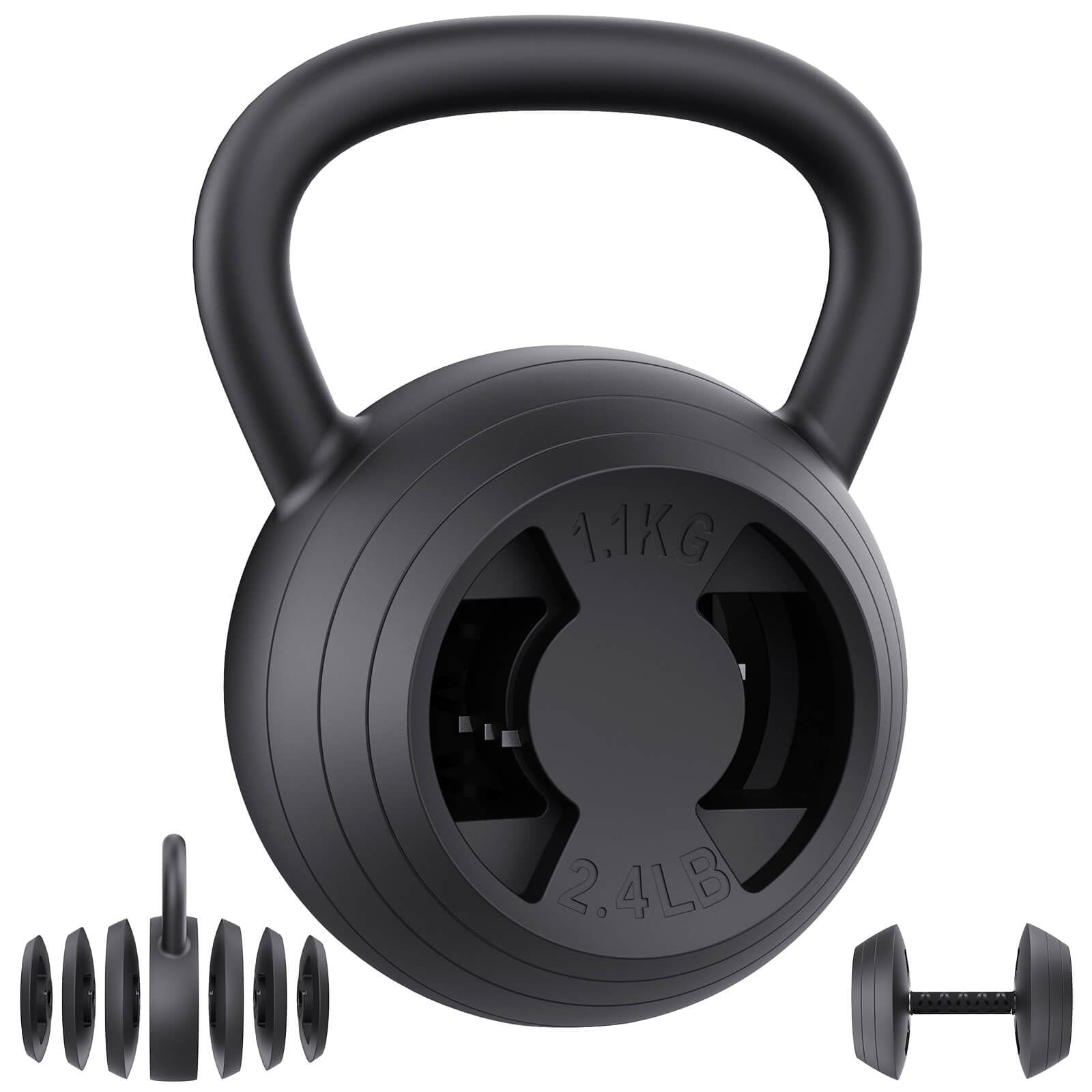 Hezeyferg Kettlebell Ajustável 2 Em 1, Conjunto de Kettlebells de 15 A 45 Libras com