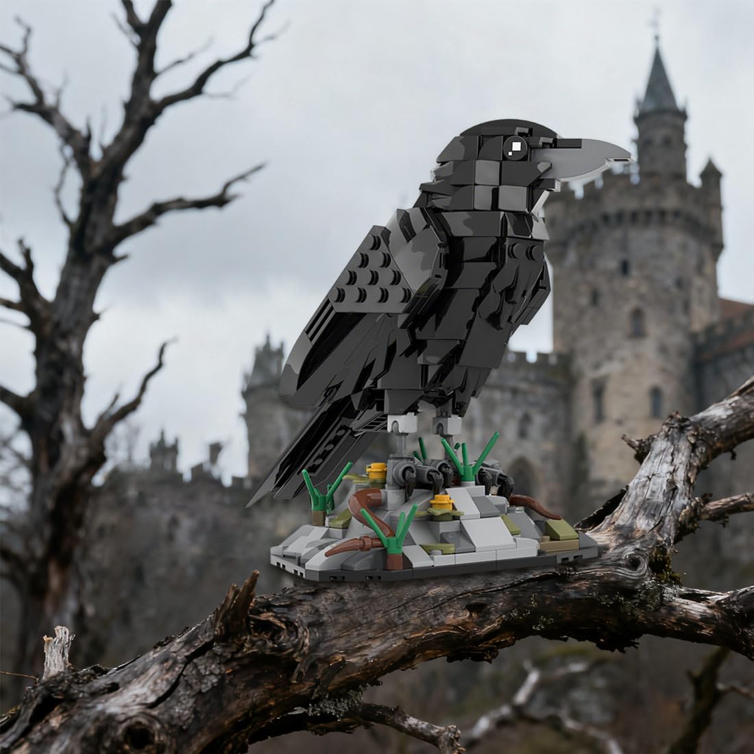 Amazon.com: XMBRICDIYY Raven Building Blocks Set, Realistic Bird