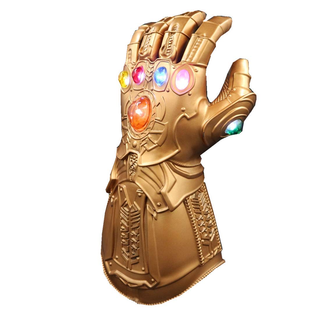 Homelex Infinity Gauntlet Thanos Glove with Not Removable LED Light Up Gem Stones Halloween Cosplay Props