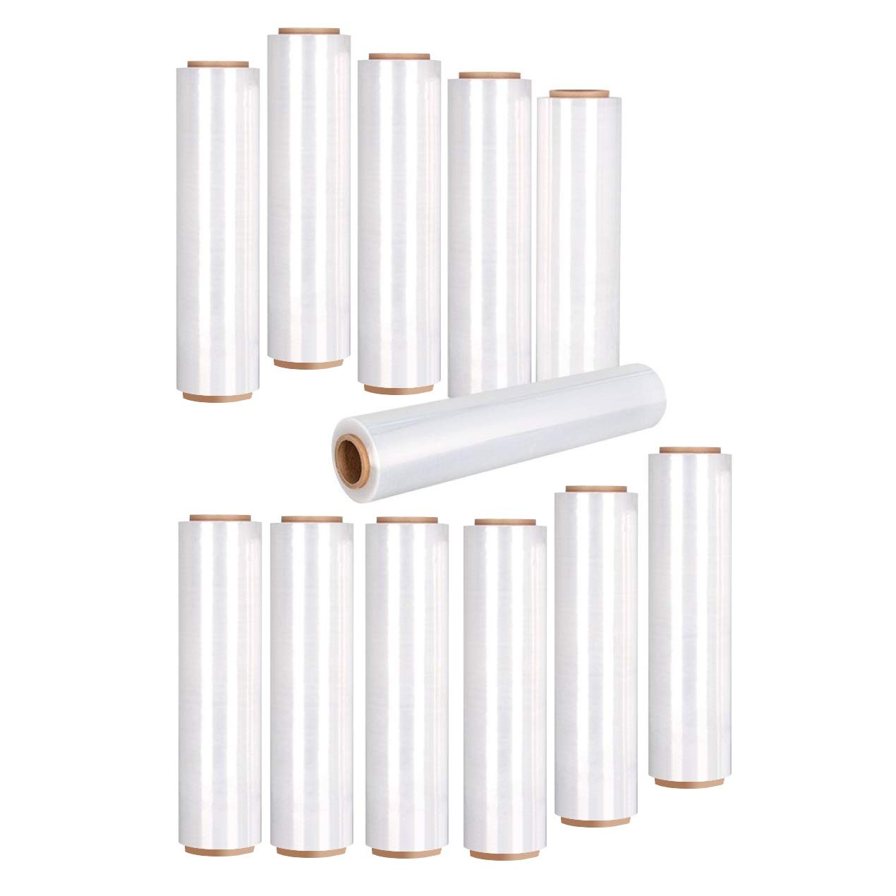 ARLI 12x Stretchfolie 500mm x 250m transparent Handstretchfolie 14µm für Palettensicherung bis 600kg Verpackungsfolie Palettenfolie zur Stabilisierung und Sicherung von Paletten Wickelfolie
