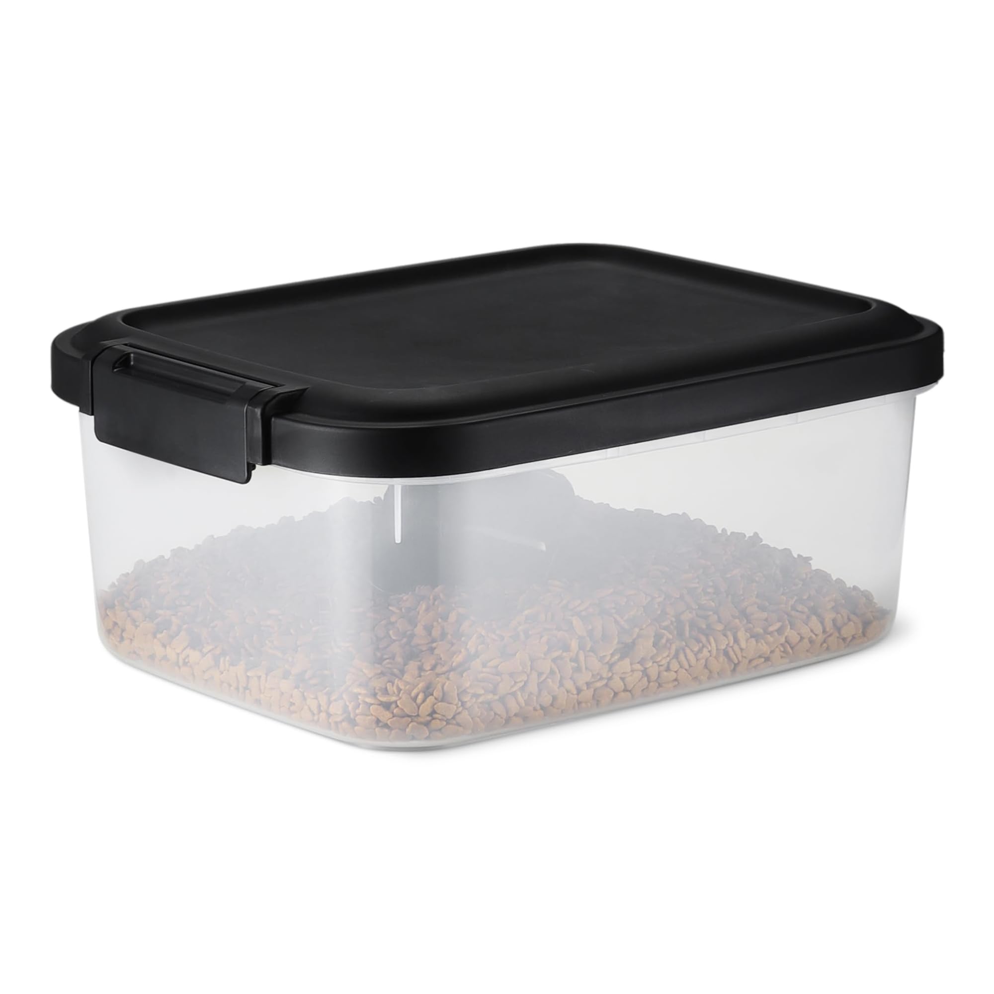 Amazon Basics Pet Food Storage Container, 4.5 kg,Transparent and Black