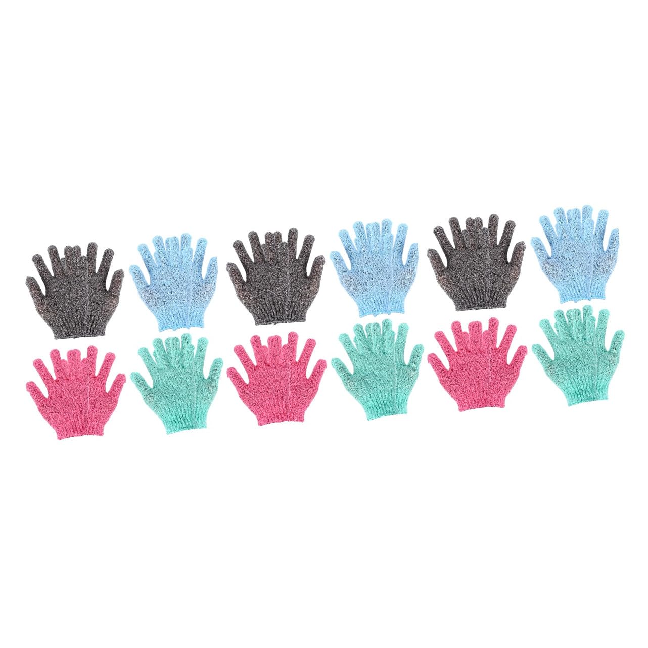 POPETPOP 12 Pares Guantes Para Fregar Barro Guante Para Lavar Platos Guante Exfoliante De Doble Cara Guantes De Masaje De Baño Guantes Exfoliantes De Baño Toalla De Cara Escarchado Nylon