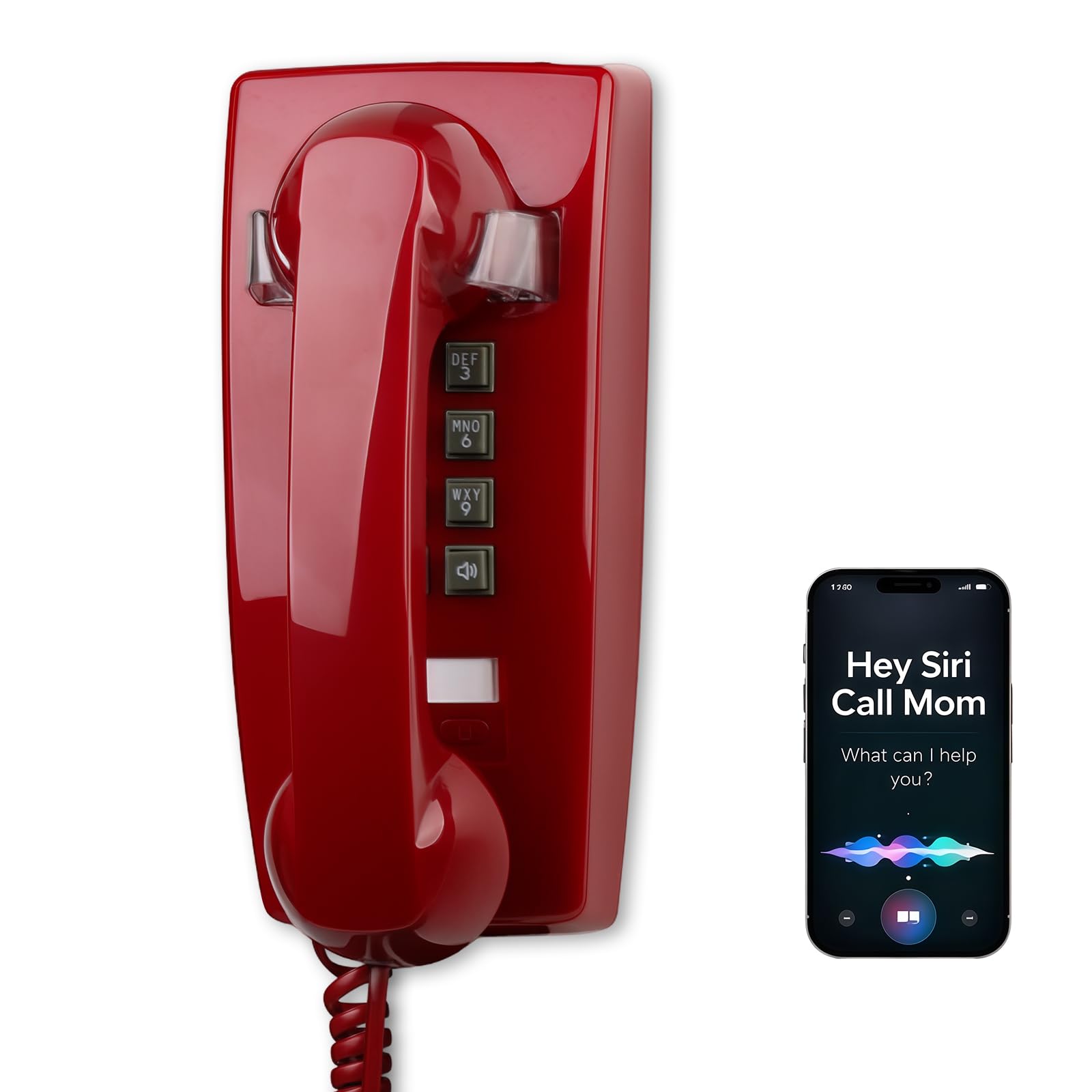 Photo 1 of Sangyn Bluetooth Retro Wall Phone - Red