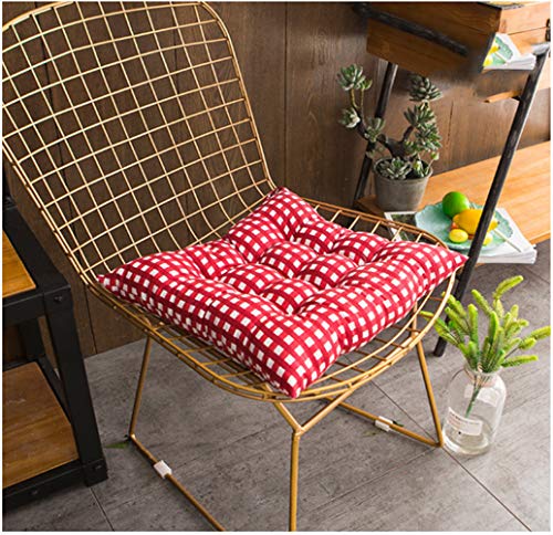 Uministyle 4er Set Stuhlkissen Stuhlauflage Sitzkissen Sitzpolster Auflage für Stühle Indoor und Outdoor 40x40 cm (Rot) Cover