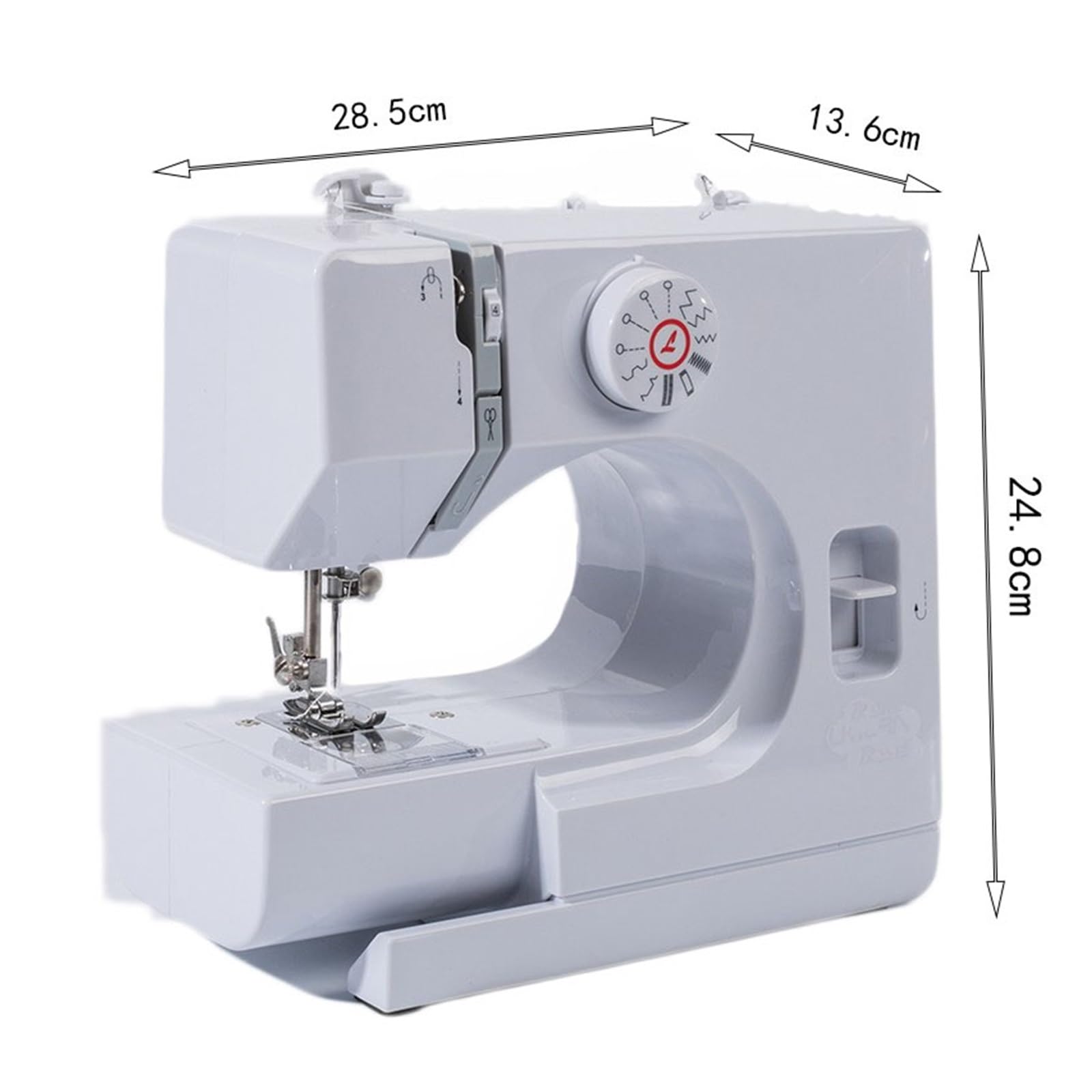 Máquina de Coser doméstica Totalmente automática, pequeña, Mini, Multifuncional eléctrica, portátil y con Bloqueo, Potente, silenciosa y Estable.