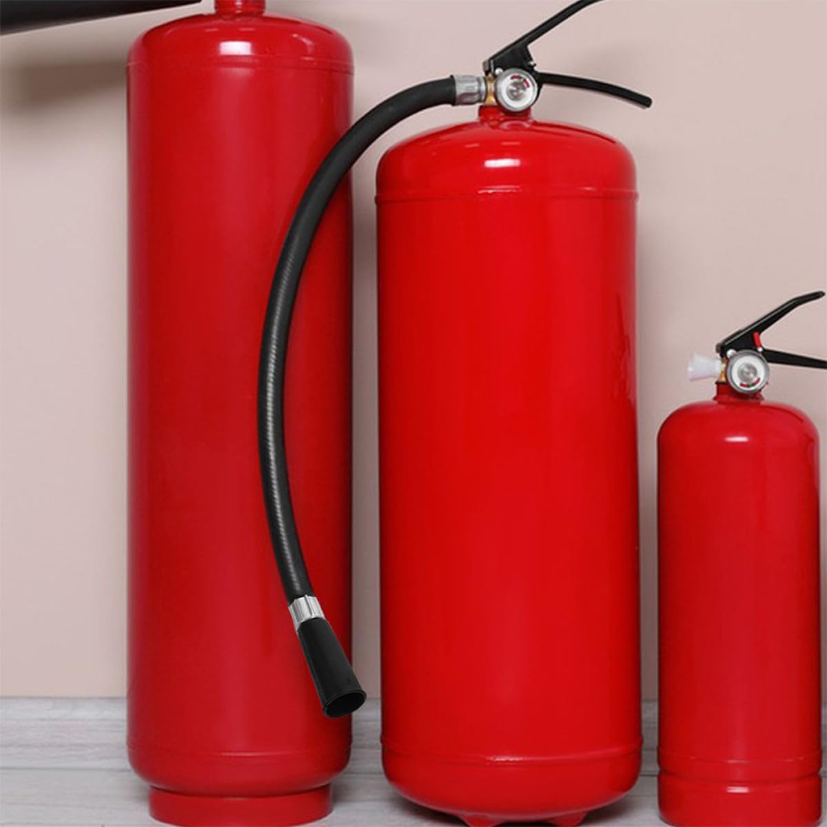 Gummi Feuerlöscher Schlauch 19,7 Zoll Trockenpulver Ersatzrohr Flexibler Sprühschlauch für Notfalleinsatz Zuhause und Büro