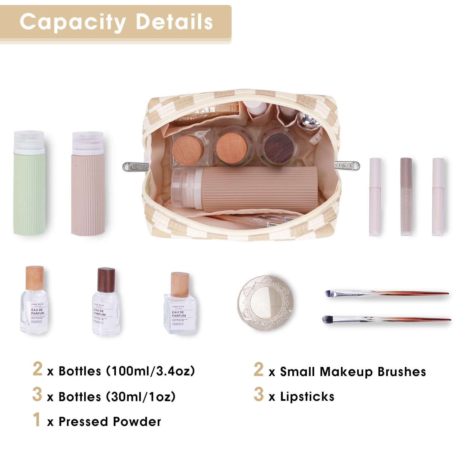 Kleine Make-up Tasche für Geldbeutel Reise Make-up Pouch Mini Kosmetiktasche für Frauen Mädchen