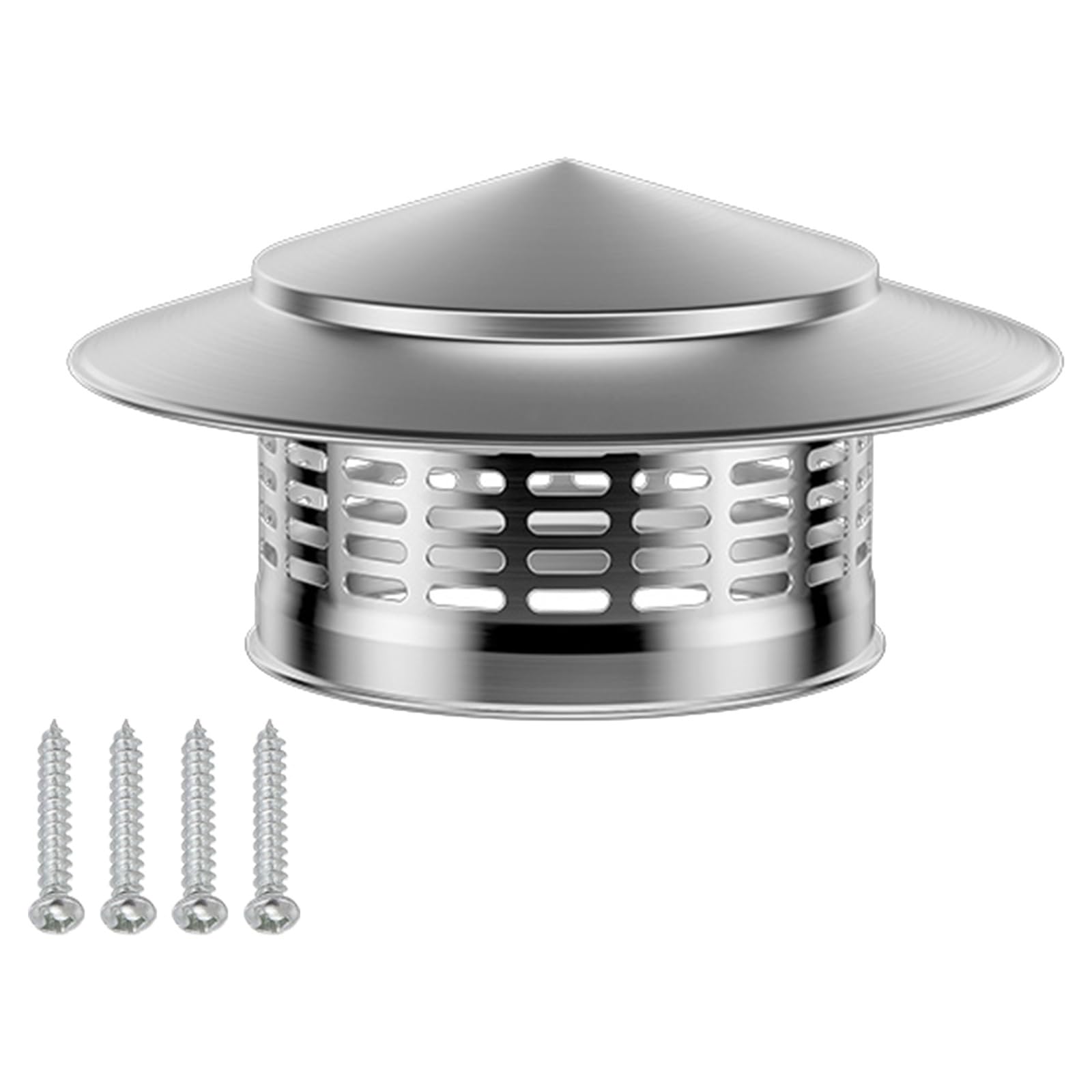 KGLHJDY Stainless Steel Chimney Cap Windproof Roof Chimney Cowl Rain Cover for Fireplace Flue Furnace Exterior Stove Vent 75-300mm(160mm/6.29in)