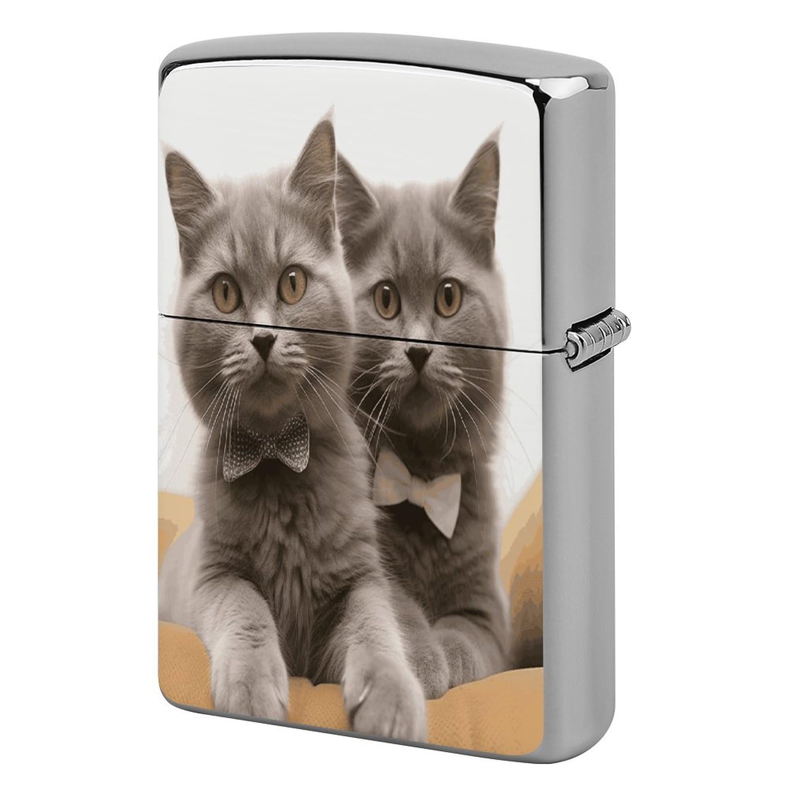 Fekiloot Style Funny Cats Lighter Case Cover Lighter Holder