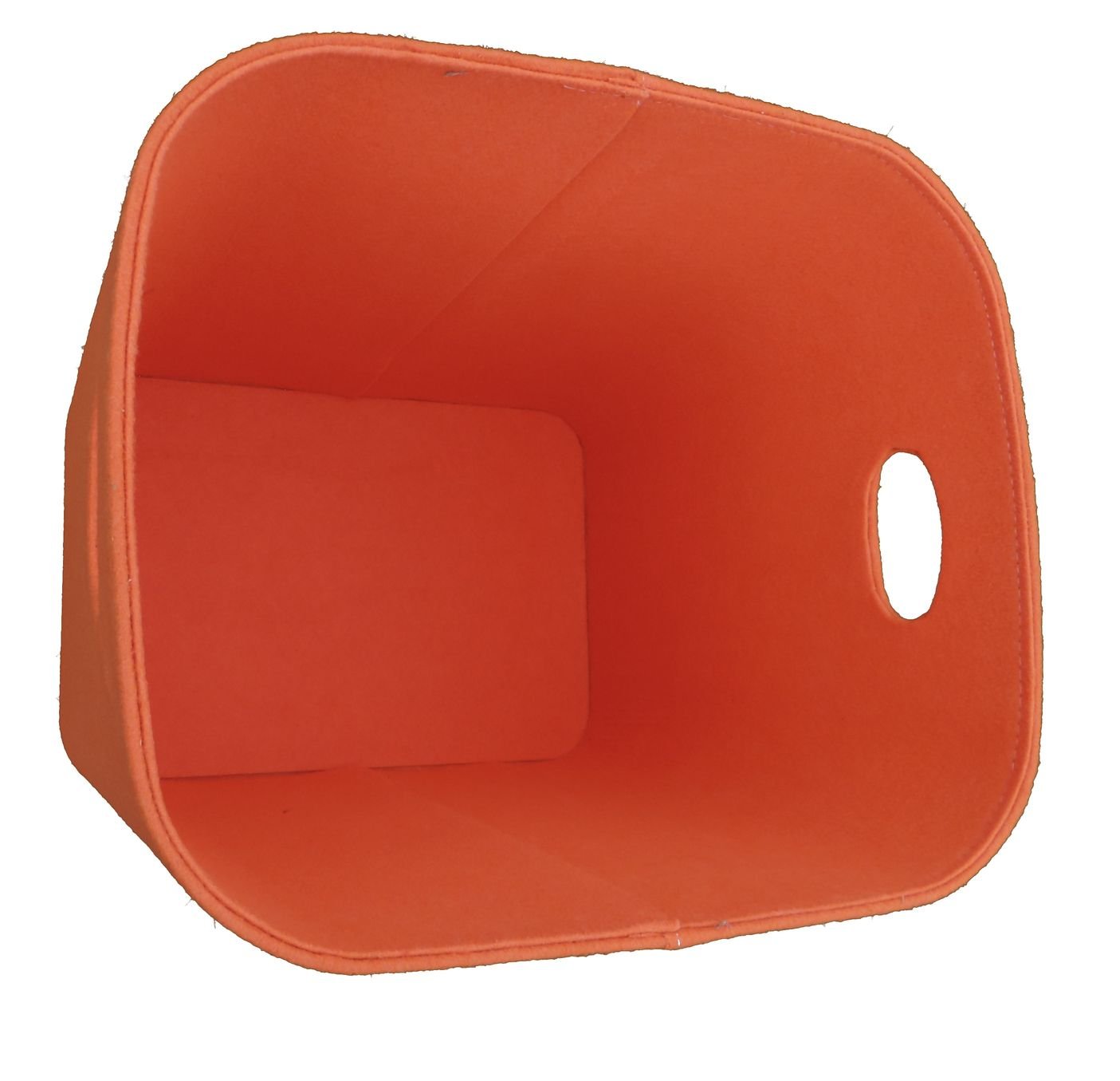 Holzkorb aus Filz orange Filzkorb von elda BUTIKEN Kaminholz Brennholz Filz Korb