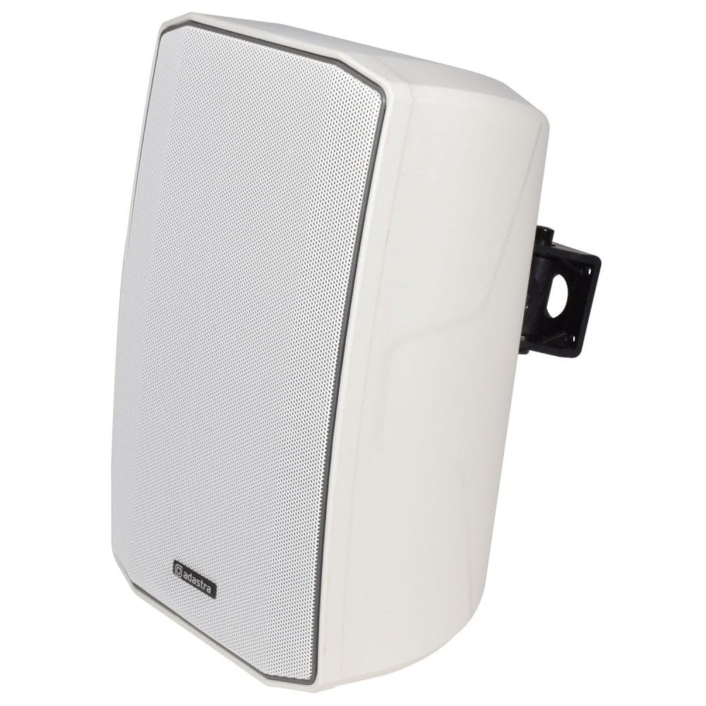 Adastra Indoor & Outdoor Lightweight PA Speakers with Moulded ABS Cabinets 6.5" White