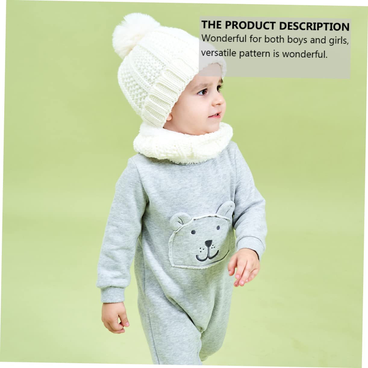 BESPORTBLE Sombrero de Punto cálido de los Sombrero de Punto cálido niña Sombreros de Bebe Sombrero Caliente Sombreros Infantiles Gorro de Invierno para Acrílico Blanco