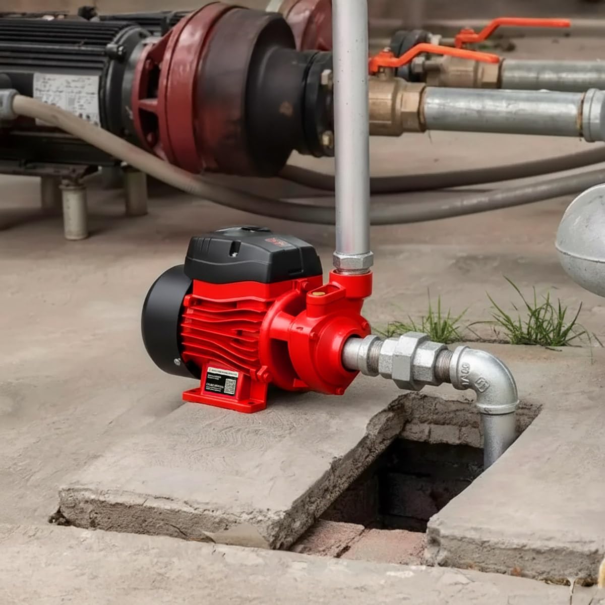 GREENCUT BA370C - Bomba de agua eléctrica de 370 W (0,5 CV) con caudal máximo de 36 L/min y altura de bombeo de hasta 38 m. Fabricada en acero inoxidable con protección IP44, extraer agua