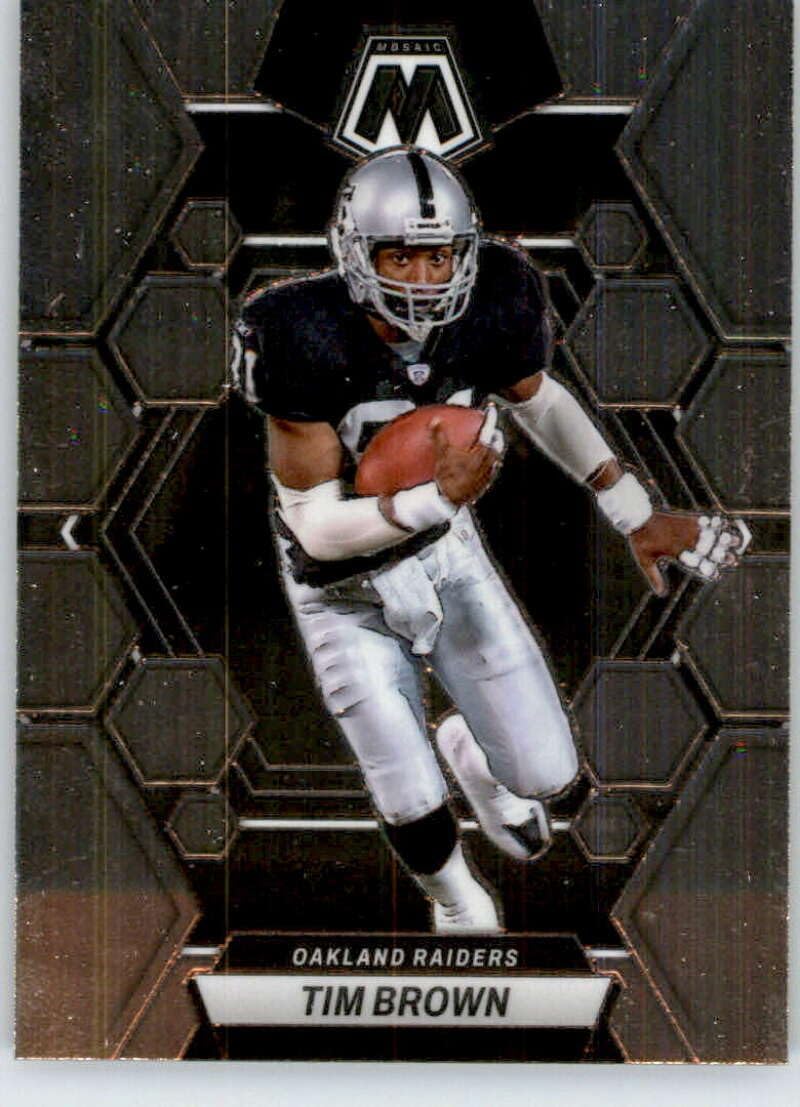2023 PANINI MOSAIC #125 TIM BROWN OAKLAND RAIDERS FOOTBALL OFFICIAL TRADING CARD OF NFL