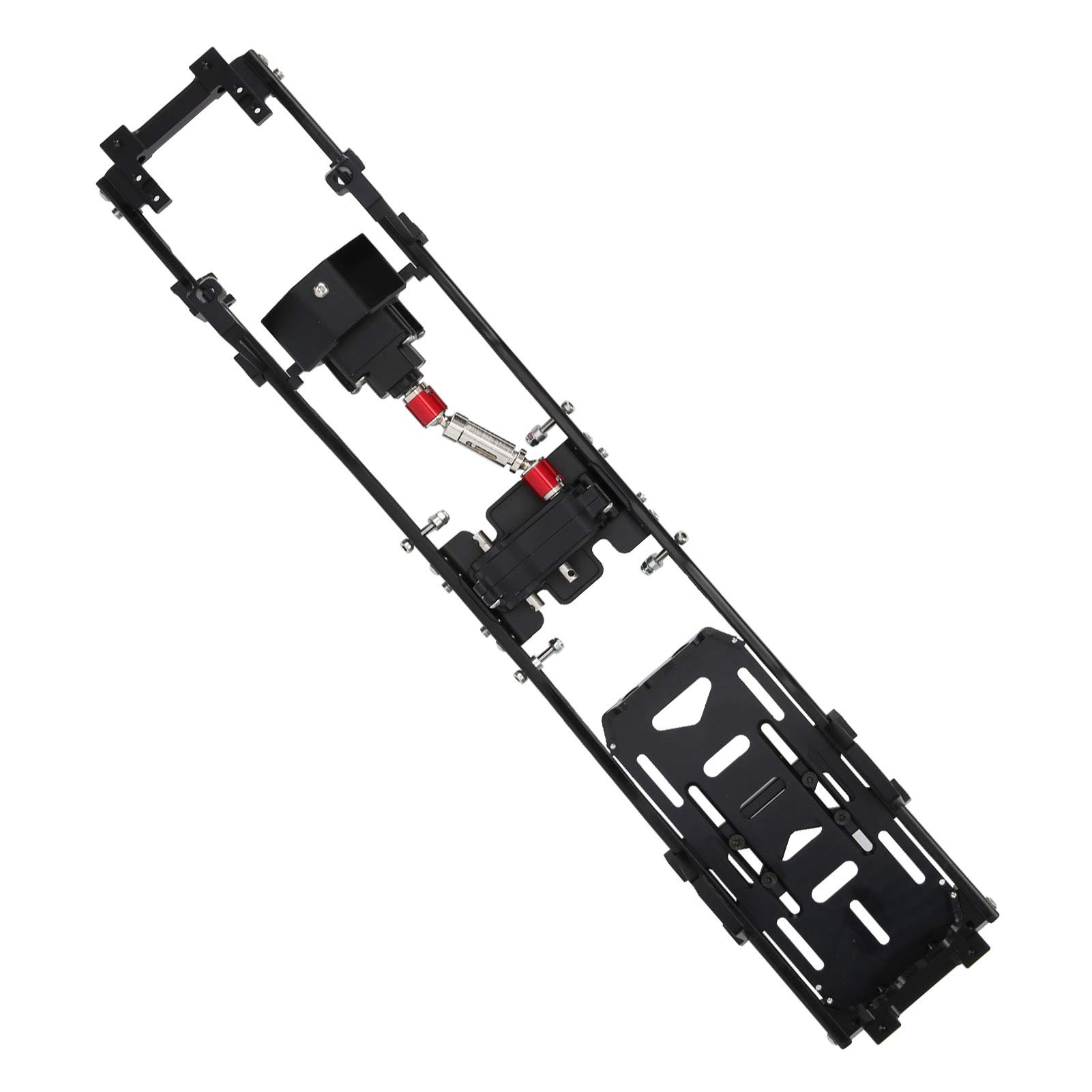 Rozstaw Osi 313 Mm Metalowa Rama Podwozia Przednia Skrzynia Biegów dla Axial SCX10 II 1/10 Crawler RC CarBlack Jakość Wykonania Zgodna z Produktem 90047 Osiowa Nadaje się do Gąsienic 90046