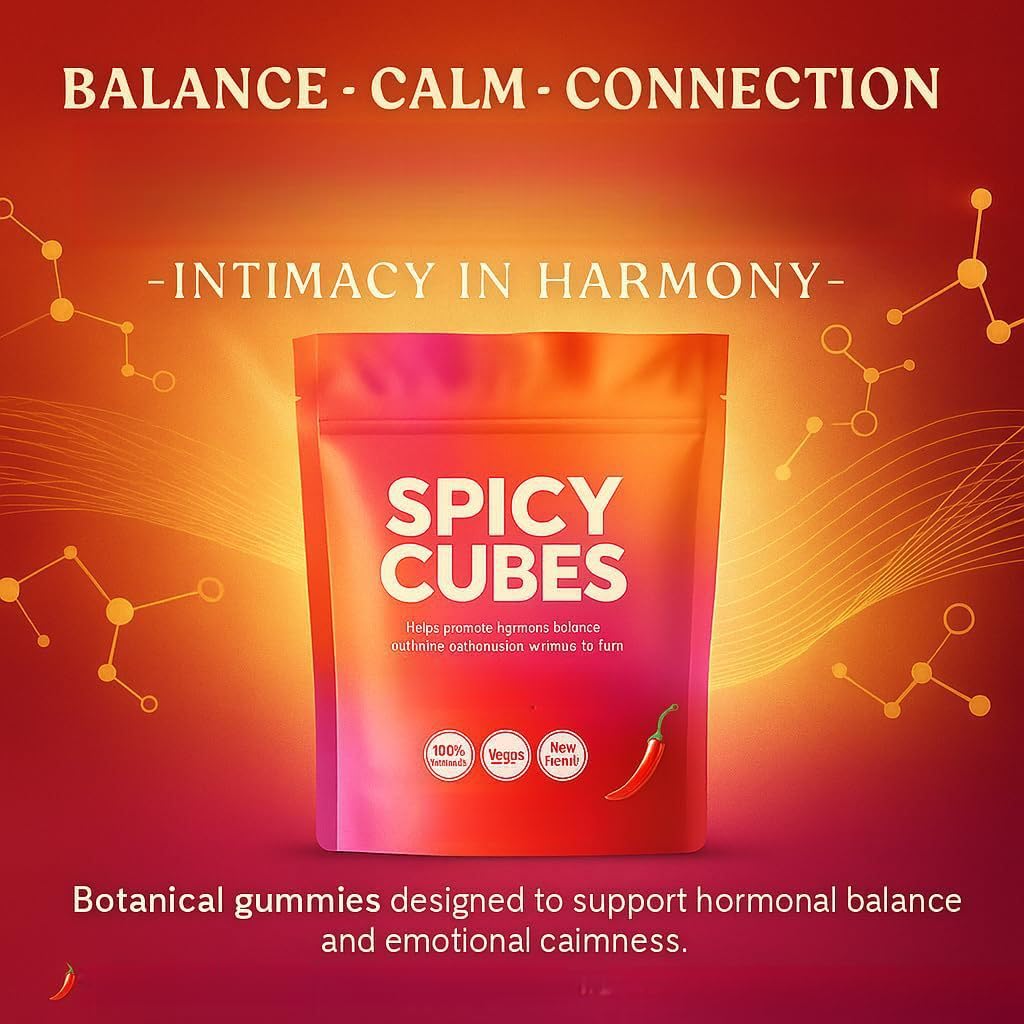 2PCS,Gummies per l'intimità dei cubetti piccanti, per energia e vitalità | Promuove il naturale supporto emotivo, l’equilibrio e il benessere