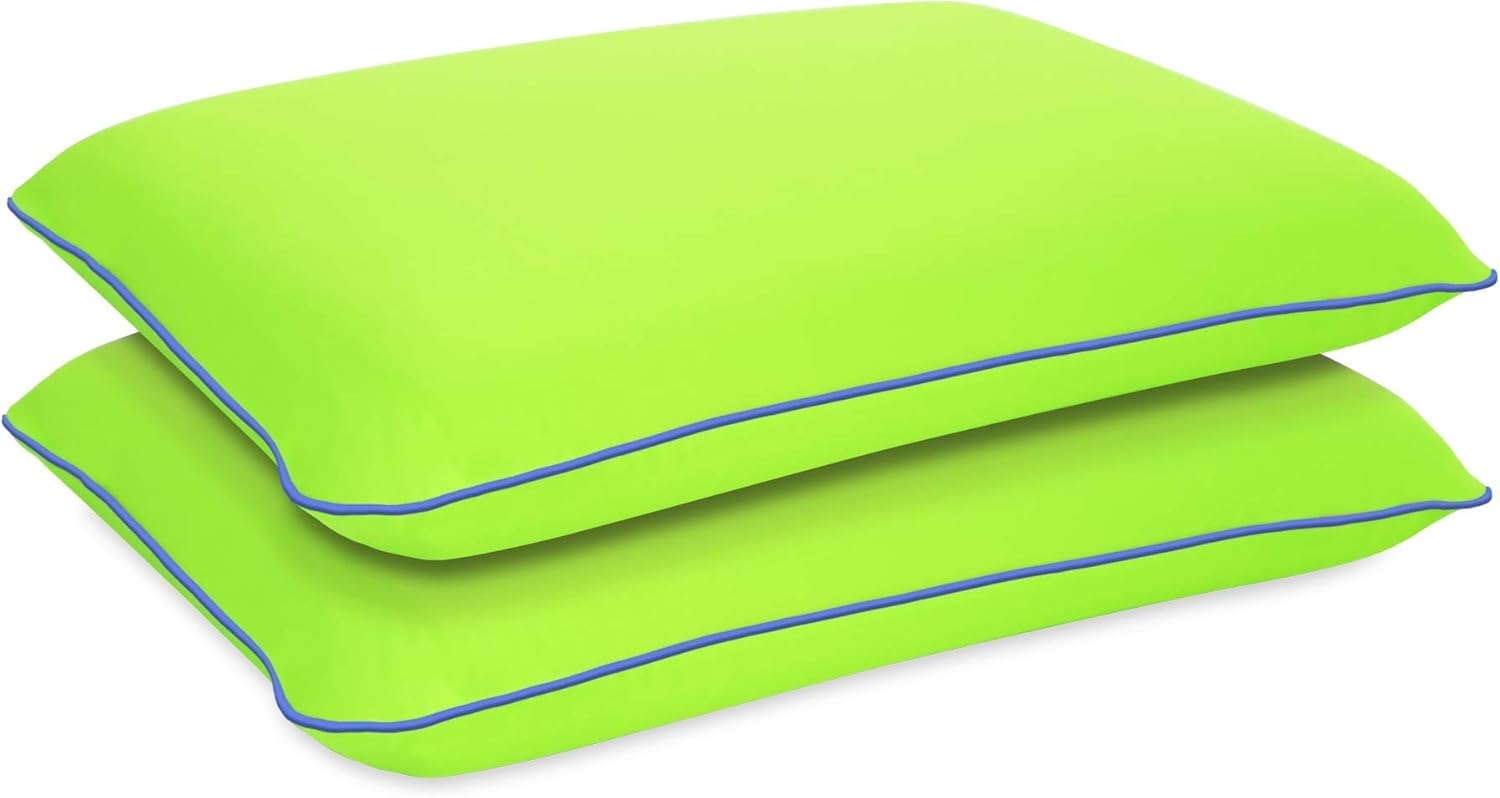Imaginarium Memory Foam Fun Pillow with Cool to The Touch Cover 2-Pack (Lucky Green)