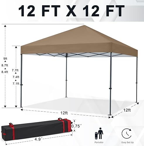 Miniatura 7 de COOSHADE - Tienda de campaña plegable con patas rectas, refugio de protección solar instantánea, genial cabaña portátil