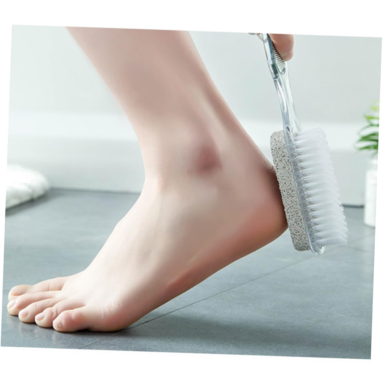 Herramienta para Eliminar Piel Muerta Piedra Pómez y Cepillo Tamaño Mediano para Cuidado de Pies Exfoliante y Removedor de Callos Uso Doméstico