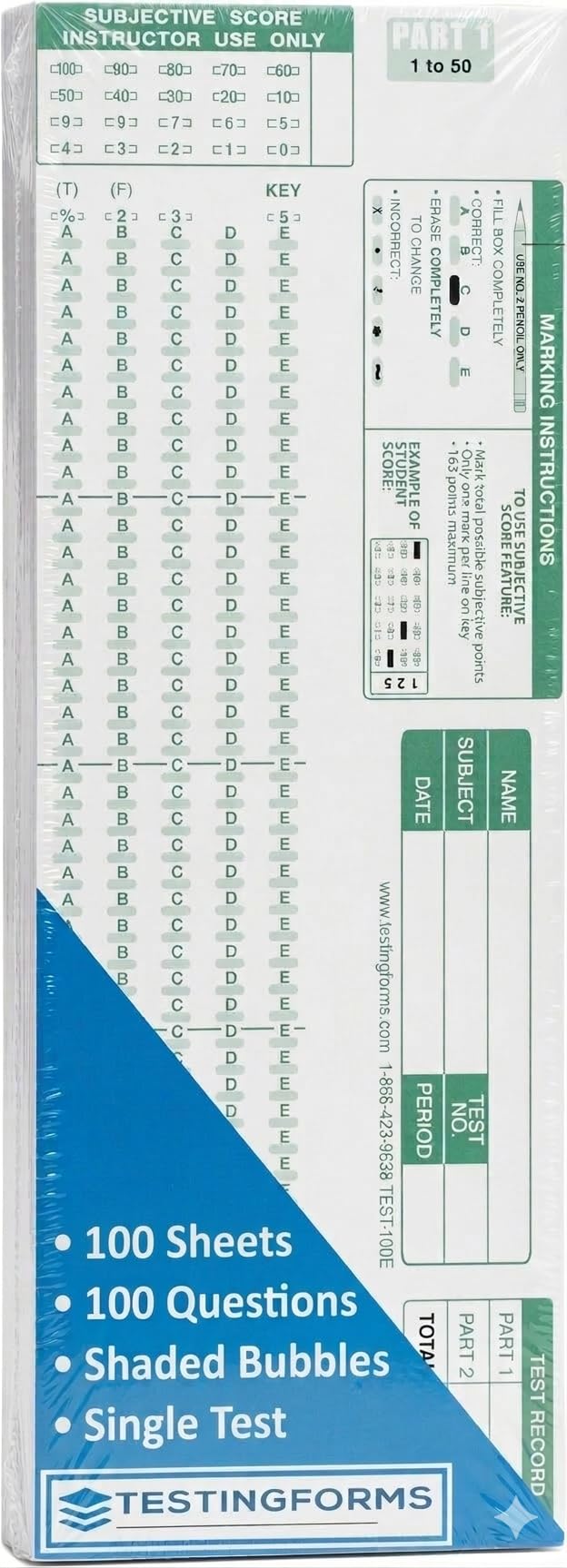testingforms TEST-100L 882 E Lovas Compatible Testing Forms (100 Sheet Pack)-picture-15