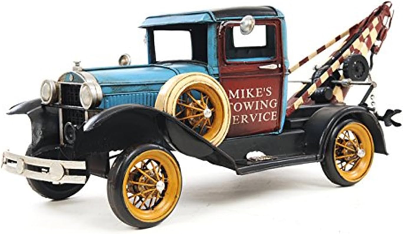 HomeStock Ford Model A Tow Truck 1:12 Scale - Vintage Iron Collectible Vehicle Decor
