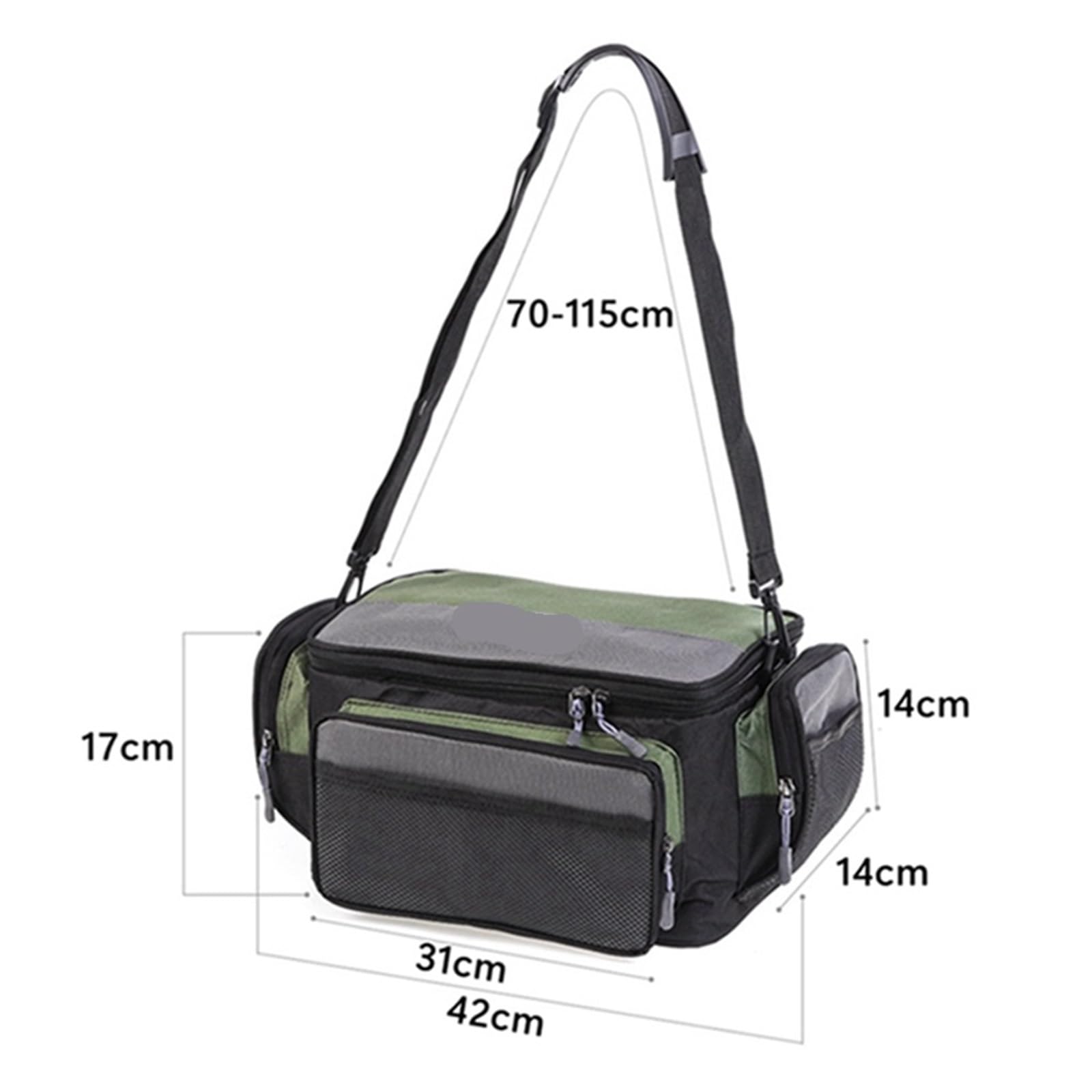 Mochila Pesca Bolsa de Pesca Multifuncional, Bandolera, for Guardar carretes de Pesca, señuelos y Aparejos, de Tela Oxford, de Gran Capacidad