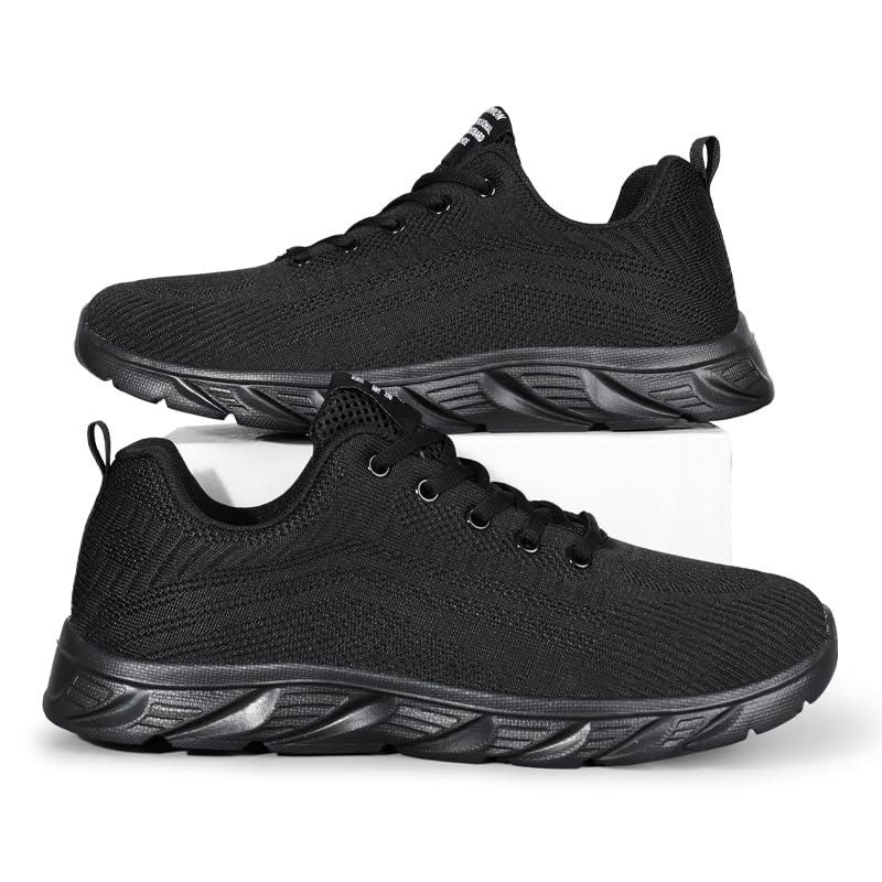 Image of Men Non-Slip Work Shoes Tennis Gym Sneakers Breathable Slip Resistant Lightweight and Comfortable for All-Day Wear Sports and Walking