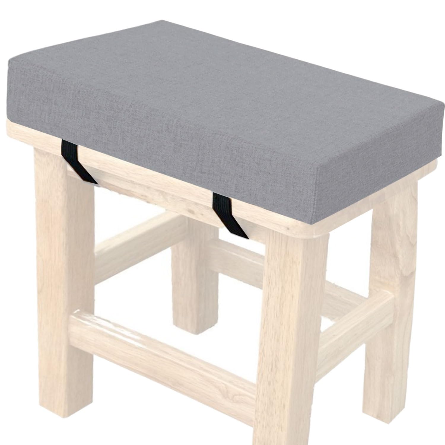 HKJGNH Memory Foam Square Seat Cushion3/5/8cm Thick,35/40/45/50cm Rectangular Stool Cushion,Anti - Slip, Seat Cushion seat Pads Dining Chairs with Removable Cover for Kitchen Bar Chairs(@2,30x40x3cm)