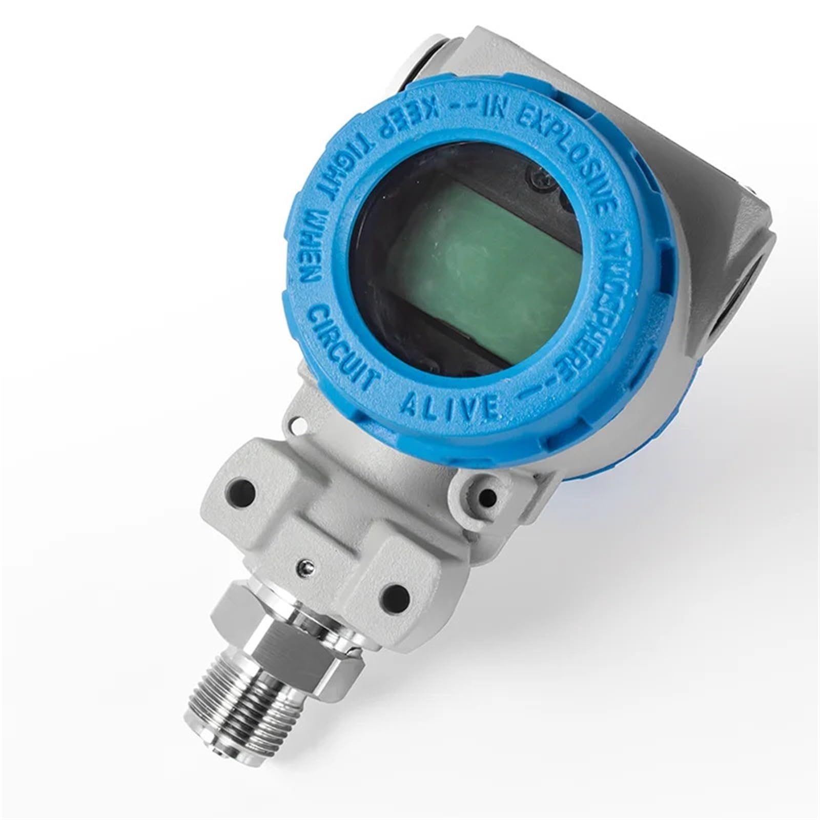 Transmisor de presión con sensor y pantalla digital LCD, salida 4-20 mA, for agua, gas aceite Alta precisión(0-20MPa)